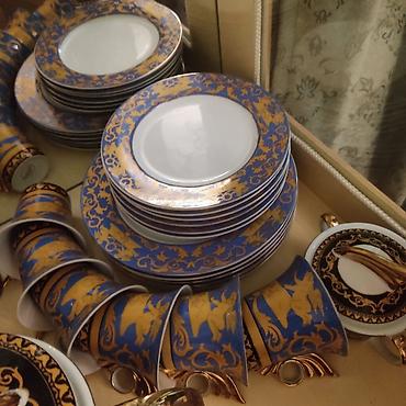 набор ключей: Обеденный набор, цвет - Синий, Фарфор, Versace — 3
