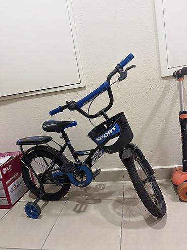 Velosipedlər: 250 azn alinib.Uşaq velosipedi – “SPORT” dizaynı, qara-mavi rəngdə — 1