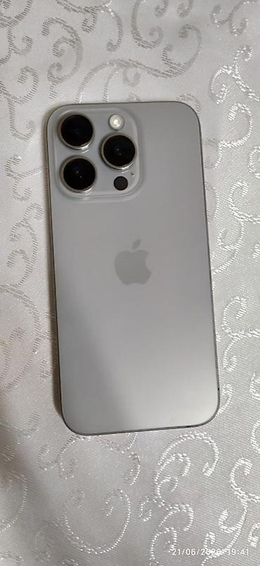 ucuz telfolar: IPhone 15 Pro, 128 GB, Gümüşü, Barmaq izi, Face ID — 8