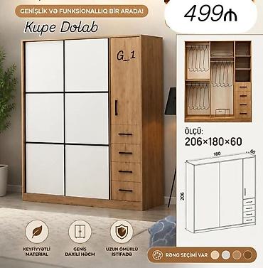 qapi ustu asmalar: Yeni, 3 qapılı, Siyirməli, Rəngli, Taxta, Kupe, Düz dolab — 2
