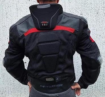 Sportska odeća: Moto jakna leather mesh titanium crno crvena Vrhunska jakna za motor — 2