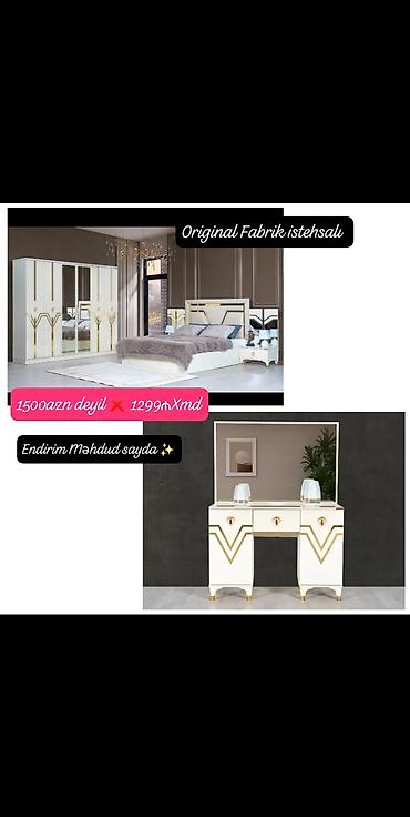 komodin: Original fabrik istehsalı yataq otağı dəstləri Model xüsusiyyətləri — 1
