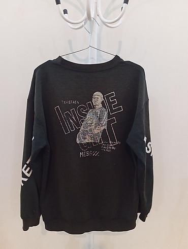 Личные вещи: Qara rəngli unisex sweatşört - Model: uzunqollu, kruq yaxalı - Rəng — 2