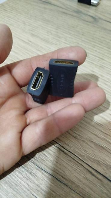 tv kabel: İstiqaməti dəyişən bucaqlı 90° HDMI (4K) erkək-dişi adapter. HD mufta — 1