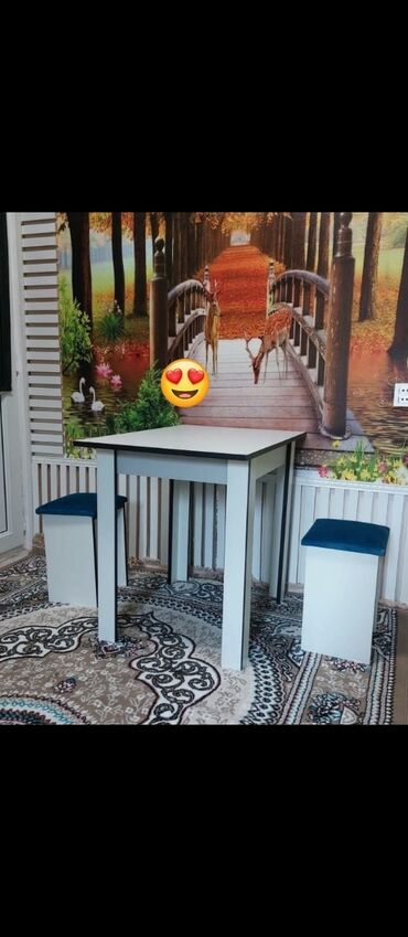 metbex masa ve oturacaqlar: Mətbəx üçün, Yeni, Dördbucaq masa, 2 stul