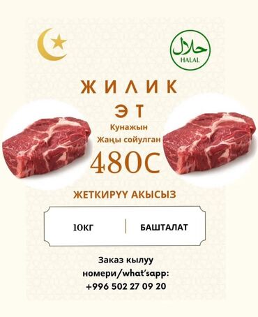 куплю мясо оптом в бишкеке: Мясо свежее Кунаажын. Доставка по городу бесплатная от 10 кг