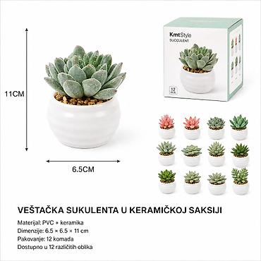 KMT Keramički saksijska biljka – veštačka sukulenta u