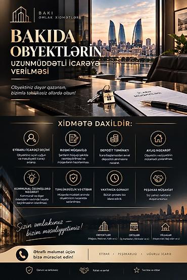 Kommersiya daşınmaz əmlakı: Bakıda obyektlərin uzunmüddətli icarəyə verilməsi üzrə peşəkar xidmət — 1