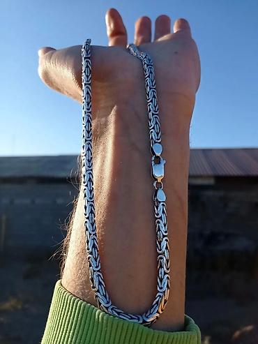 Серебряные цепочки: Серебряная цепь "Арабский Бисмарк" 55 грамм 55 см — 26