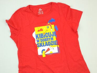 czerwona bluzki kopertowe: T-shirt, Crivit Sports, M, stan - Idealny