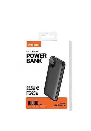 Xarici akkumulyator Recci RPB-P48 10000mAh 22.5w Çıxış İnterfeysi Tip lalafo.az -da Xarici akkumulyator Recci RPB-P48 10000mAh 22.5w Çıxış İnterfeysi Tip