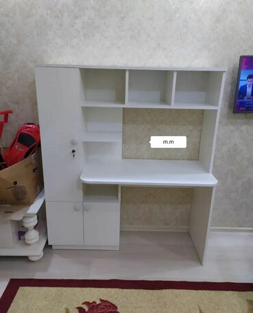 Uşaq masaları: Oğlan və qız üçün, Yeni, Siyirməli, Yazı masası, Stulsuz — 7