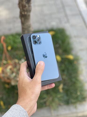 iphona 6 plus: IPhone 12 Pro, 128 GB, Pacific Blue, Zəmanət, Simsiz şarj, Face ID