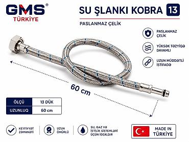 Новое на lalafo: GMS Türkiye – Su Şlanqı “Kobra” 13 (2.60 azn) - Material: paslanmaz — 1