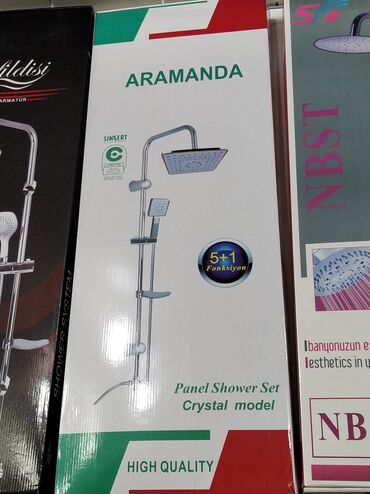 железная ванна: ARAMANDA "Crystal" model duş paneli dəsti vannanın rahatlığını