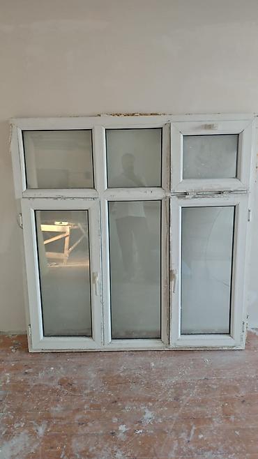 1 ədəd PVC pəncərə bloku - Material: ağ rəngli PVC profil - Ölçü