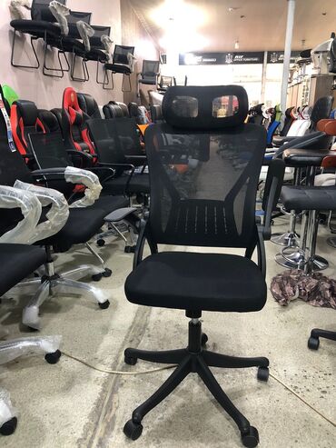 Ofis və oyun kresloları: Yeni, Təkərli, Qolları tənzimlənir, Parça — 7