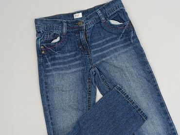 philipp plein spodnie jeans: Spodnie jeansowe, F&F, 9 lat, 128/134, stan - Dobry