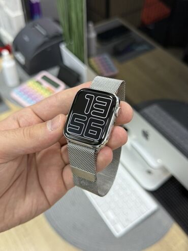 gps saat: Smart saat, Apple, Sensor ekran, rəng - Gümüşü
