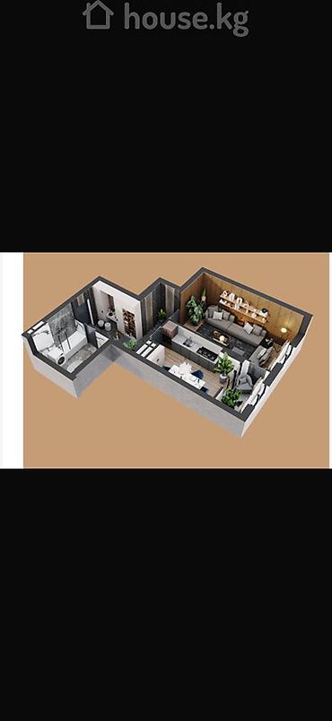 11: 1 комната, 51 м², Джальская больница Элитка, 13 этаж, ПСО (под самоотделку) — 8