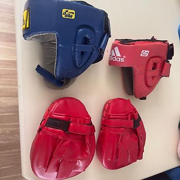Boks aparatları: Boks və kikboks üçün qoruyucu dəst - Brendlər: Adidas (AIBA təsdiqli — 1