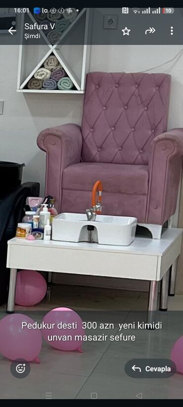 Salon masaları: Pedukur desti 300 azn yeni kimidi unvan masazir sefure