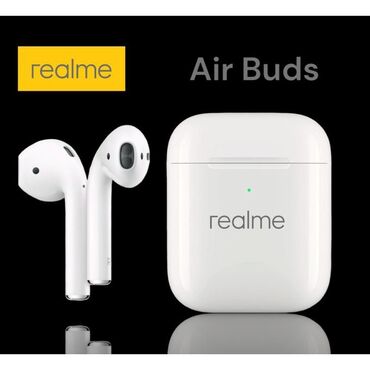 realme gt 2 pro цена бишкек: REALME Air Buds Bluetooth 5.0 TWS True Wireless In-Ear-Headphone-White