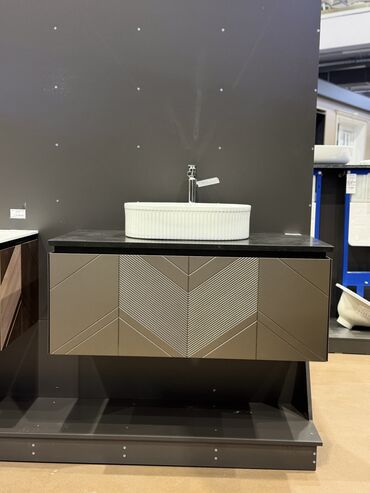 Тумбы для ванны: Тумба для ванны, Новый, С раковиной, МДФ, Бесплатная доставка, цвет - Коричневый — 19