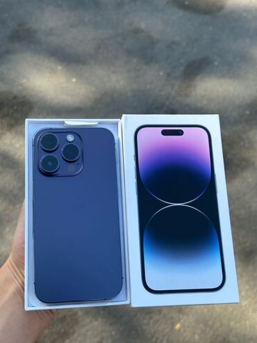магбук про: IPhone 14 Pro, Б/у, 256 ГБ, Deep Purple, Защитное стекло, Чехол, Коробка, 78 %