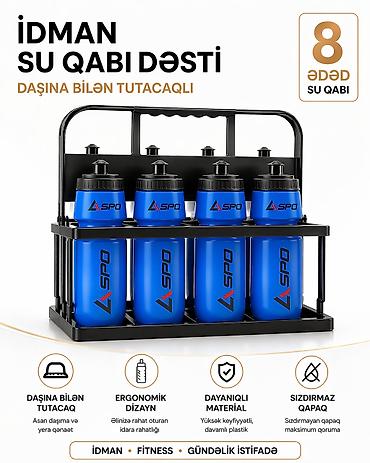 icki qiymetleri: №: 8116 Məhsulun adı: İdman su qabı tutacağı və su qabı Aspo, 600 ml — 2