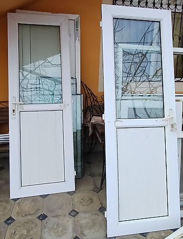 Plastik qapılar: Plastik (PVC) qapı və karkas dəsti - 1 ədəd tam qapı yarpağı və qapı — 10