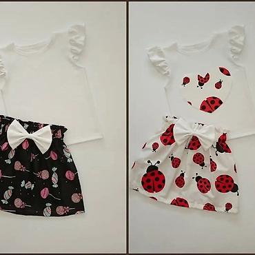 Kompleti: 👗 Cena kompleta (majica + suknja): 2500 din 📏 Veličine: 1, 2, 4, 6, 8 — 7