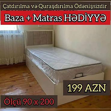 su radiatoru ev: Tək nəfərlik çarpayı dəsti - Komplekt: baza + hədiyyə matras - Ölçü — 1