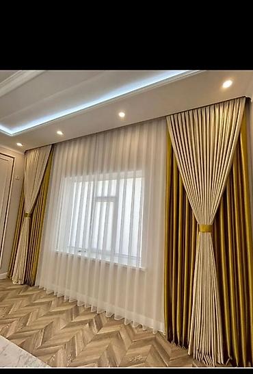 Шторы и занавески: Комплект штор, С тюлем в комплекте, Изготовление на заказ, Для зала — 49