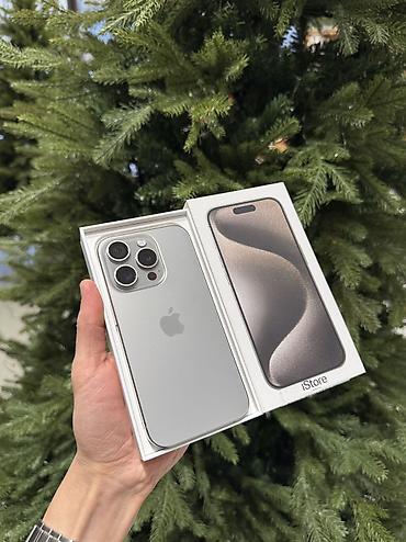 IPhone 15 Pro, Б/у, 256 ГБ, Natural Titanium, Коробка, 85 % at lalafo.kg IPhone 15 Pro, Б/у, 256 ГБ, Natural Titanium, Коробка, 85 %