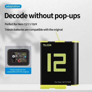 GoPro 12, 11, 10, 9, akkumulyator batareya, battery, akumulyator