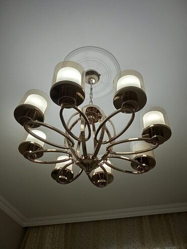 lampa sensor: Çılçıraq, 8 lampa, Farfor