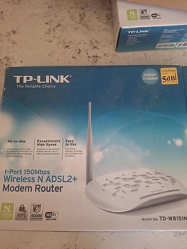 wifi anten: TP-Link TD-W8151N – Wireless N ADSL2+ Modem Router Xüsusiyyətlər: - — 1