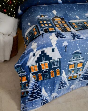 Pledlər: Yeni rəng - Mavi Mikrofiber Pled, Rayonlara çatdırılma — 4