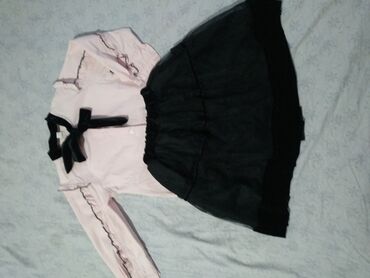 двойка юбка: Школьная форма, цвет - Черный, Б/у