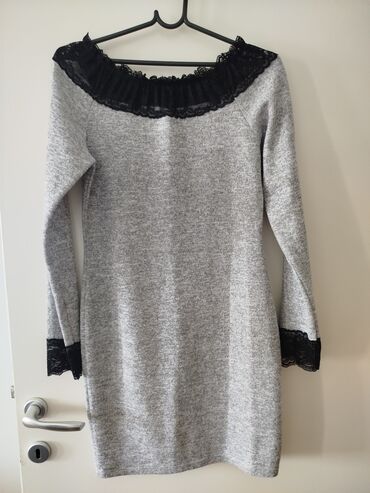 zara pantalone sa sljokicama: S (EU 36), color - Grey, Long sleeves