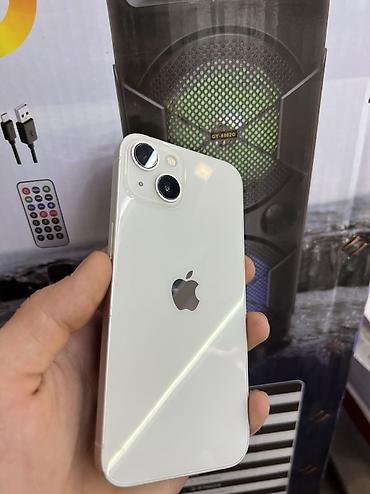 Apple iPhone: IPhone 13, Б/у, 128 ГБ, Белый, Защитное стекло, Чехол, Кабель, 76 % — 3