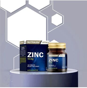 витамины 8 в 1: Минерал цинк в таблетках, Zinc Nutraxin по 15мг 100 таблеток Цинк -