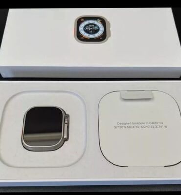 Pres aparatları: Apple Watch Ultra Titanium 49mm ideal vəziyyətdə pil100%üzərində