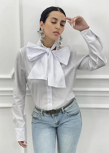 Košulje: 🔥Elegantna svetloplava košulja sa velikom mašnom ✅Dostupna u vise boja — 5