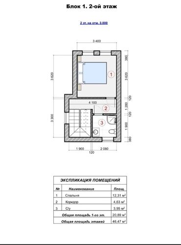 Продажа домов: Таунхаус, 46 м², 1 комната, Агентство недвижимости, ПСО (под самоотделку) — 9