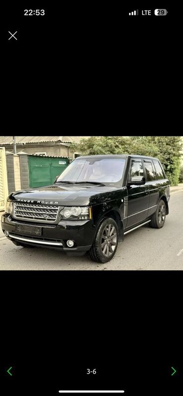 Land Rover: Land Rover Range Rover: 2011 г., 5 л, Автомат, Бензин, Внедорожник