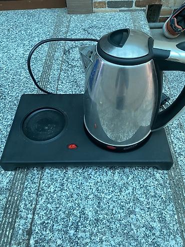 maca cayı: Elektrikli çaydan və isti saxlayan baza - Paslanmayan poladdan — 1
