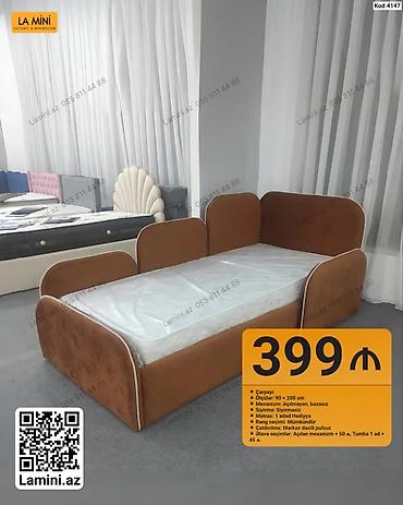 tekli carpayi: Uşaq/yeni gənc otağı üçün çarpayı - Ölçü: 90 × 200 sm - Mexanizm — 1