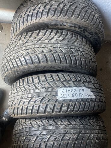 Шины: Шины 225 / 60 / R 17, Зима, Б/у, Комплект, Легковые, Корея, Kumho